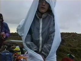 Paul Hardman takes drastic measures to keep warm at the top